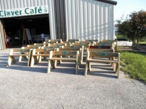 Benches at Manitowoc County Fair