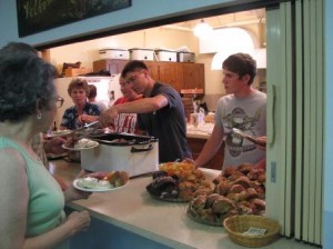 Junior leaders serve community meal