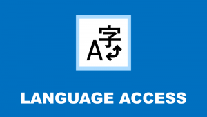language access header and link to Language Access website