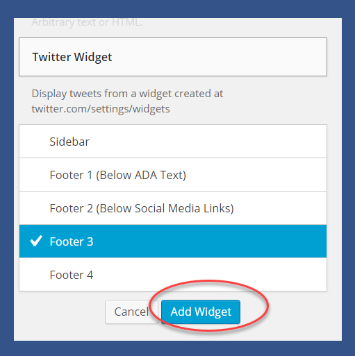 Twitter Widget – WordPress Help